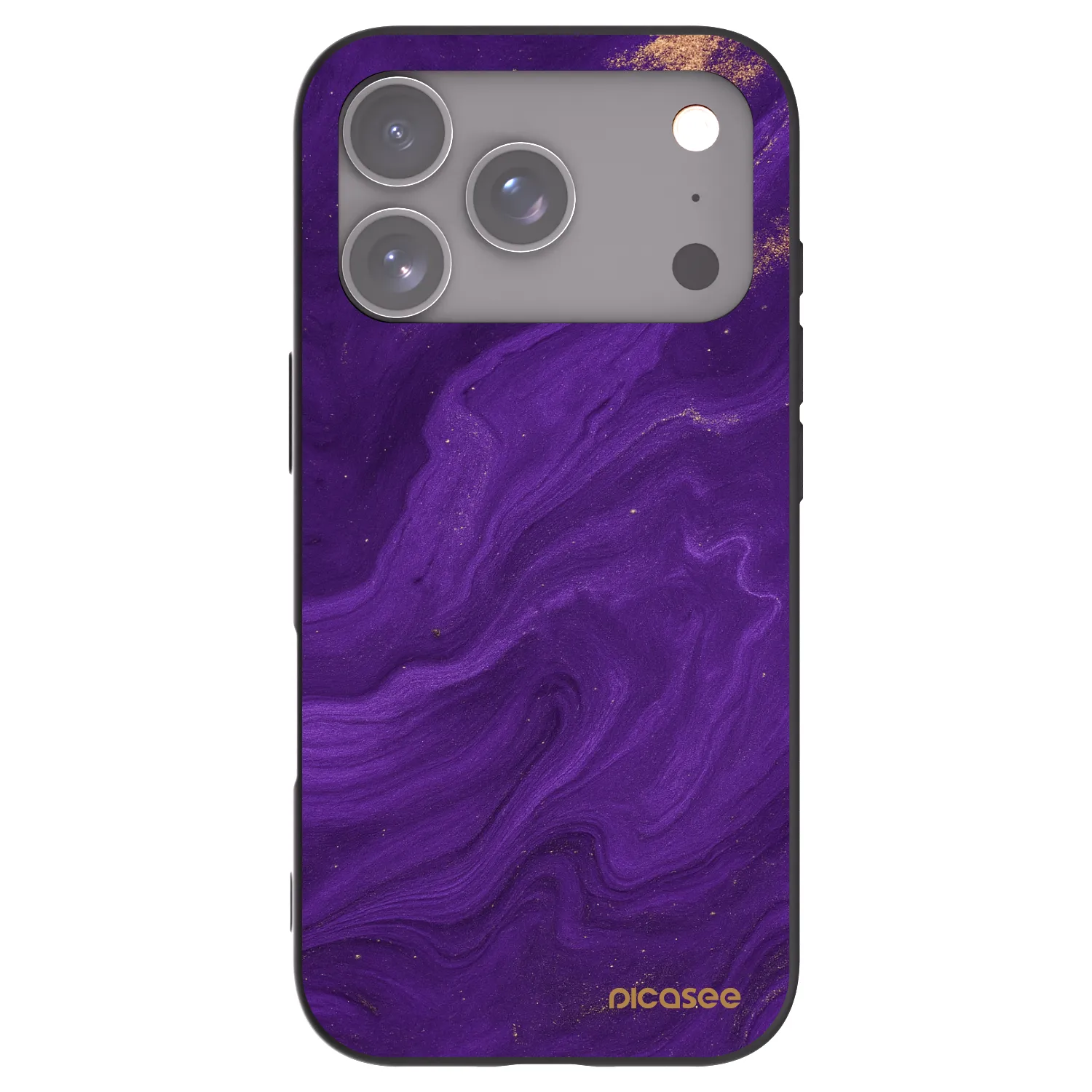 Picasee silikonowe czarne etui na Apple iPhone 17 Pro - Purple