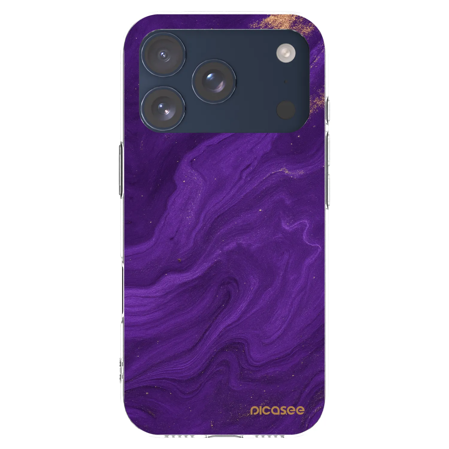 Picasee silikonowe przeźroczyste etui na Apple iPhone 17 Pro - Purple