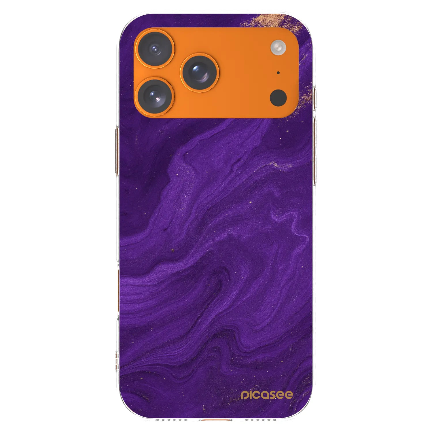 Picasee silikonowe przeźroczyste etui na Apple iPhone 17 Pro Max - Purple