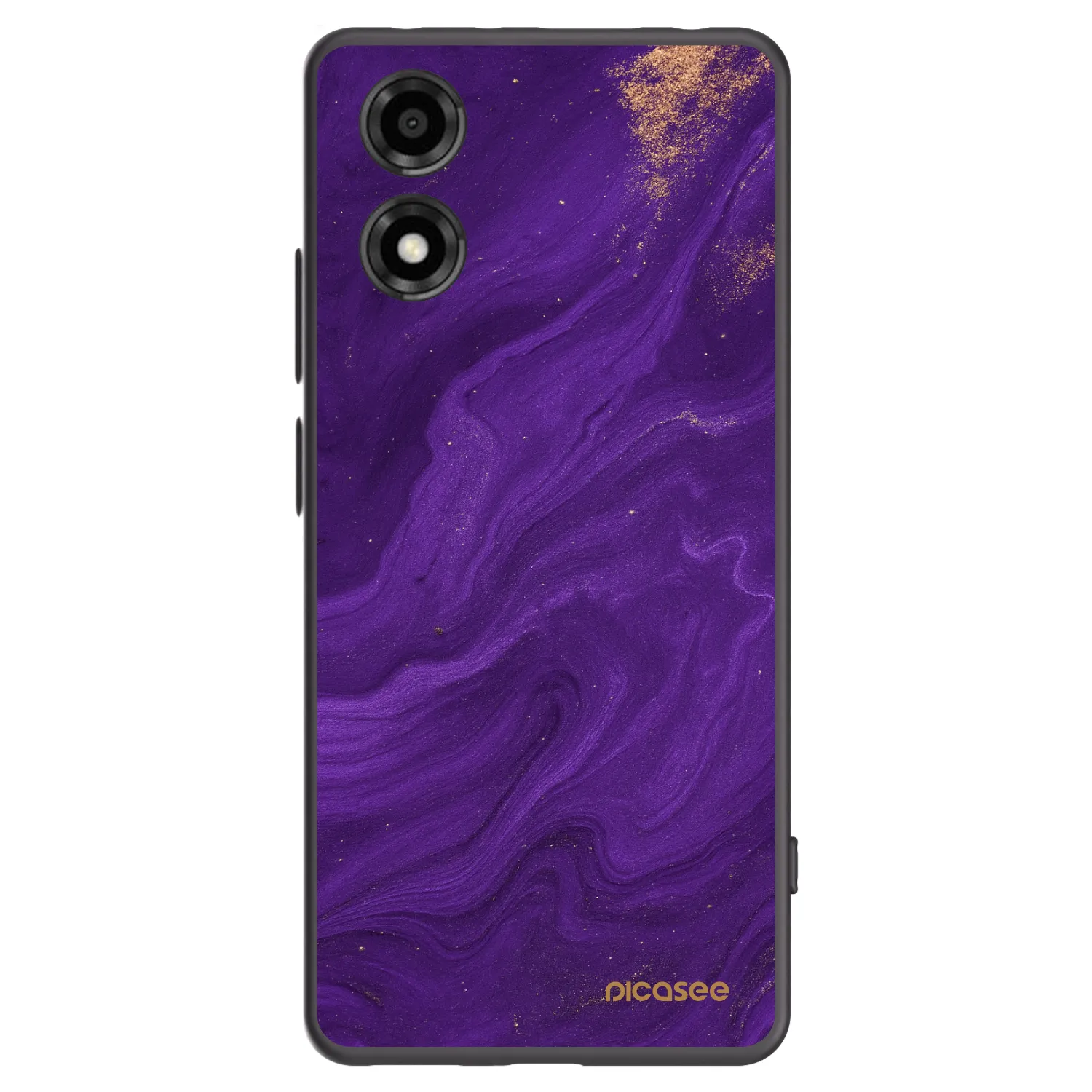 Picasee silikonowe czarne etui na Motorola Moto E14 - Purple