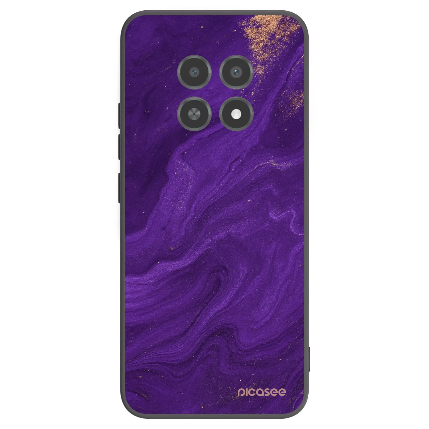 Picasee silikonowe czarne etui na Realme 12X - Purple