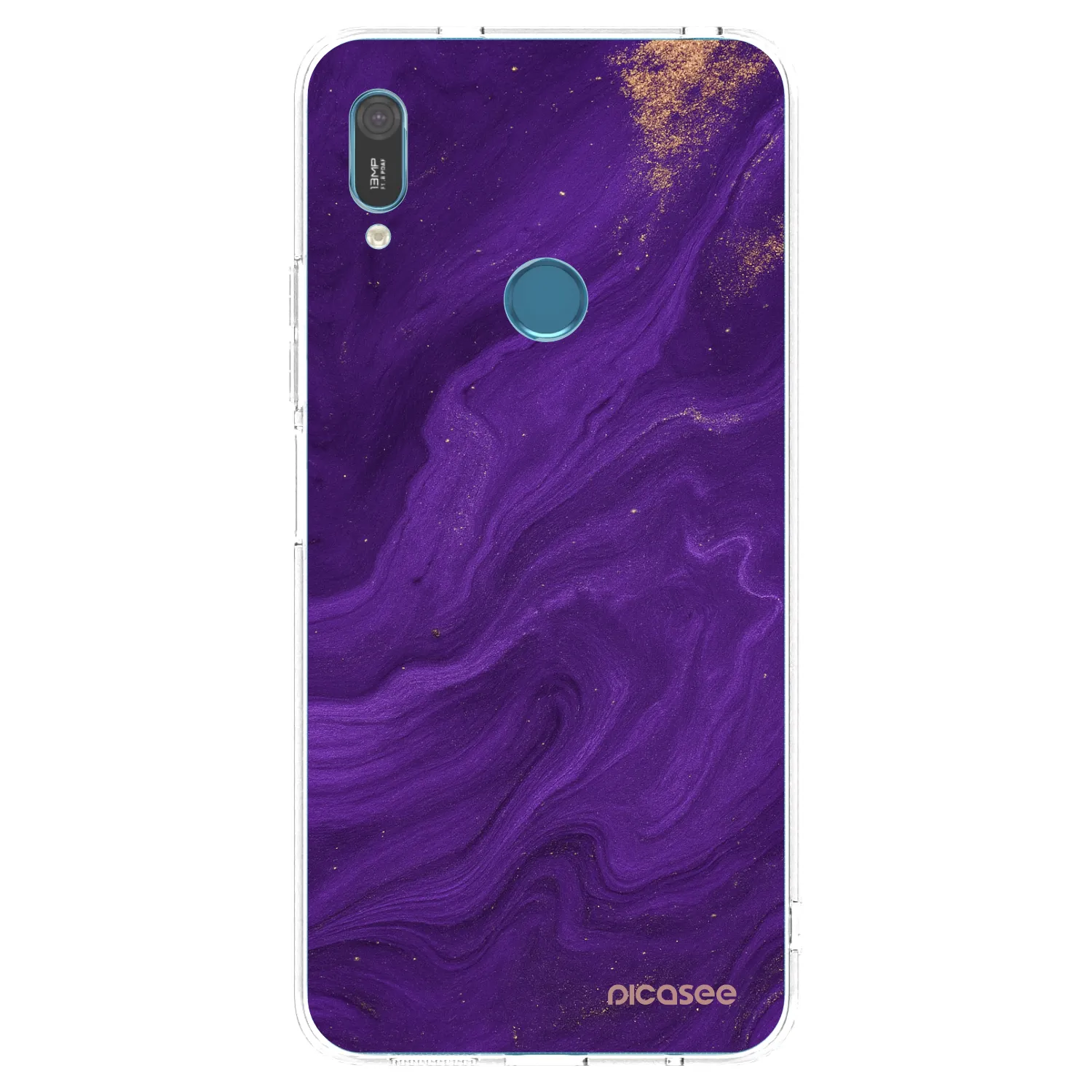 Picasee silikonowe przeźroczyste etui na Huawei Y6 2019 - Purple