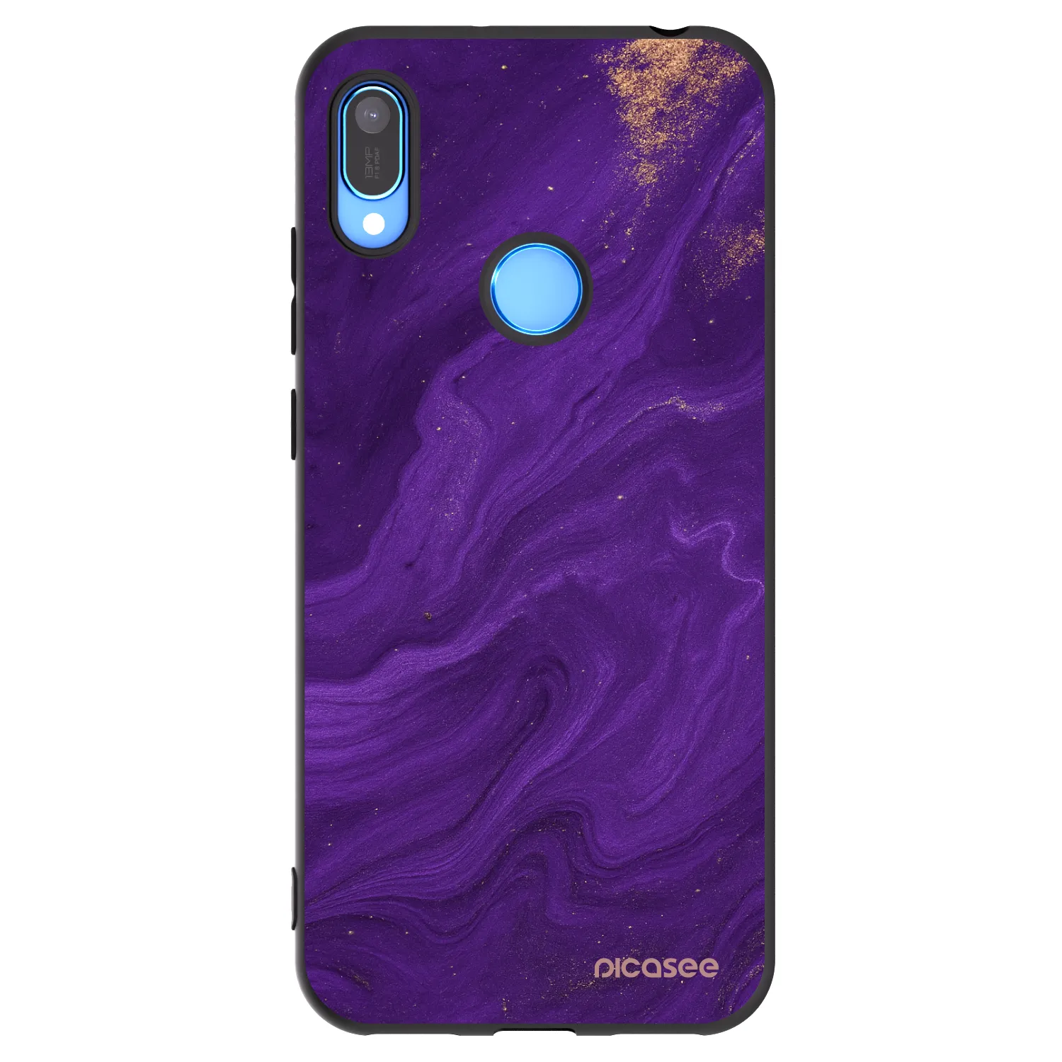 Picasee silikonowe czarne etui na Huawei Y6 2019 - Purple