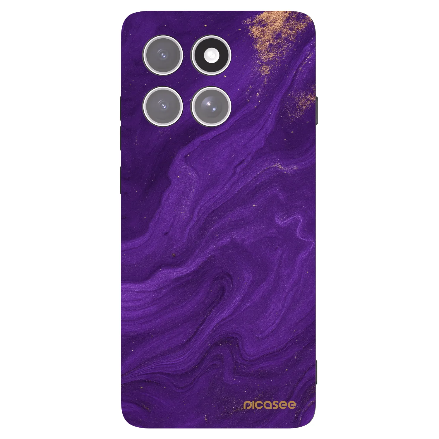 Picasee silikonowe czarne etui na Motorola Edge 60 Pro - Purple