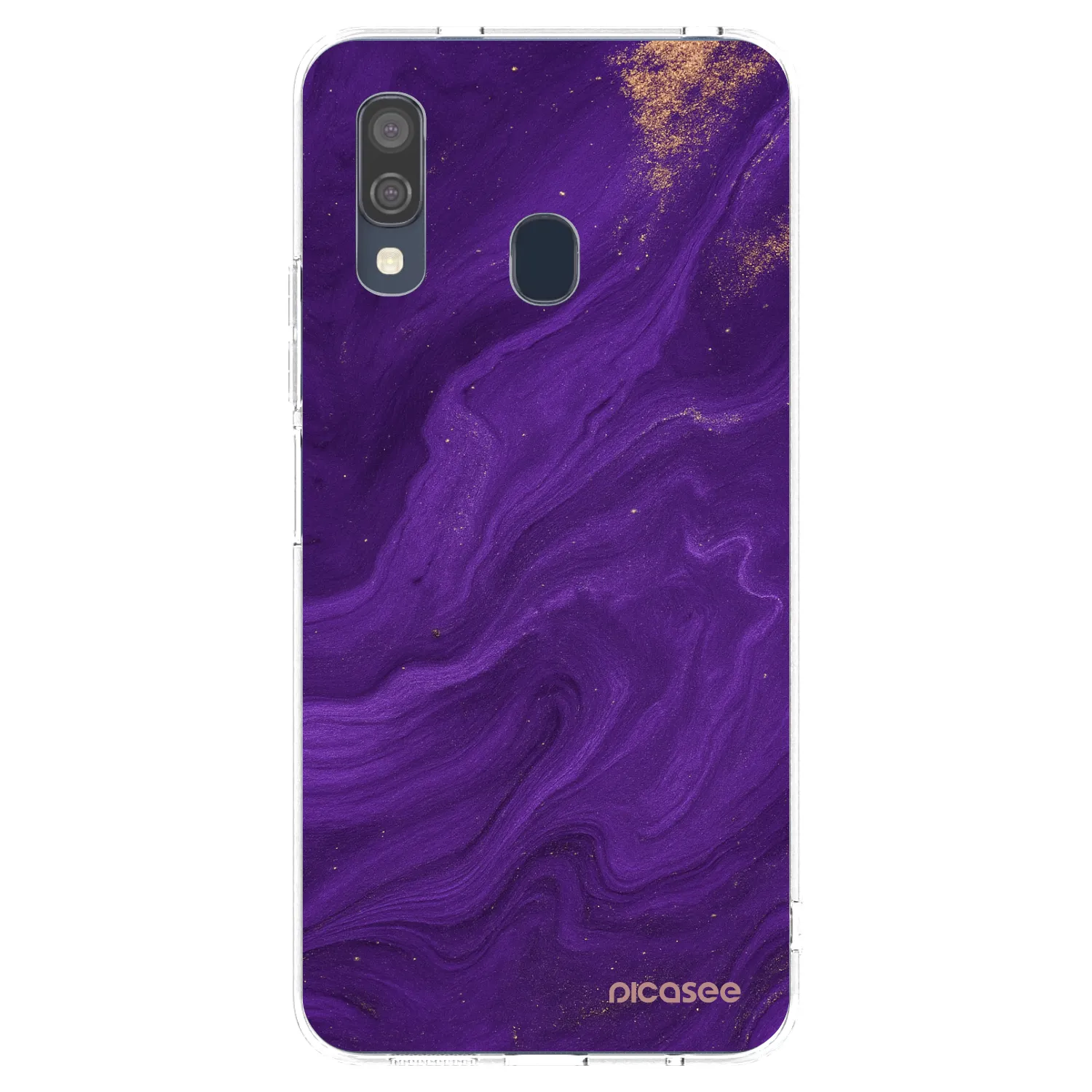 Picasee silikonowe przeźroczyste etui na Samsung Galaxy A40 A405F - Purple