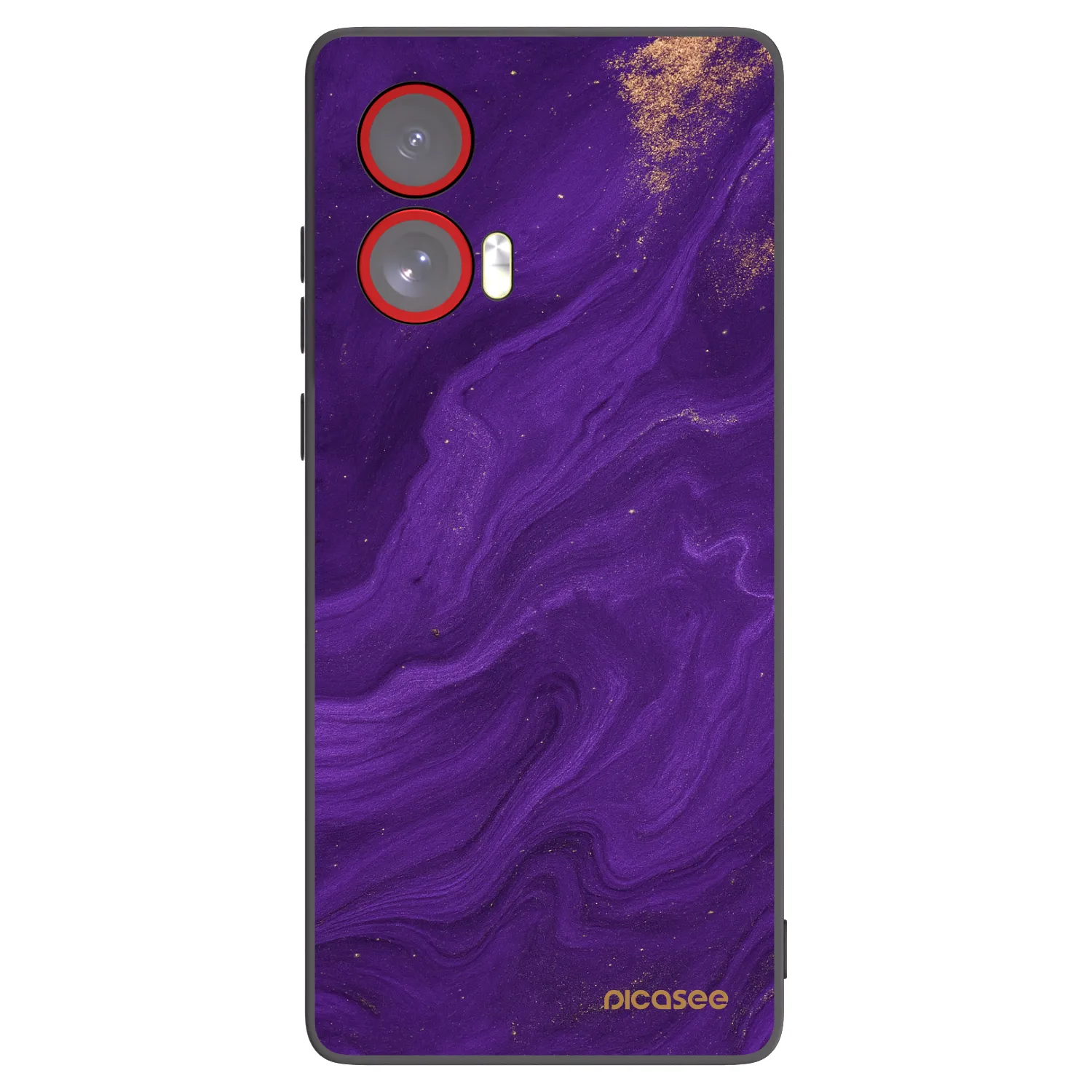 Picasee silikonowe czarne etui na Motorola Edge 50 Fusion - Purple
