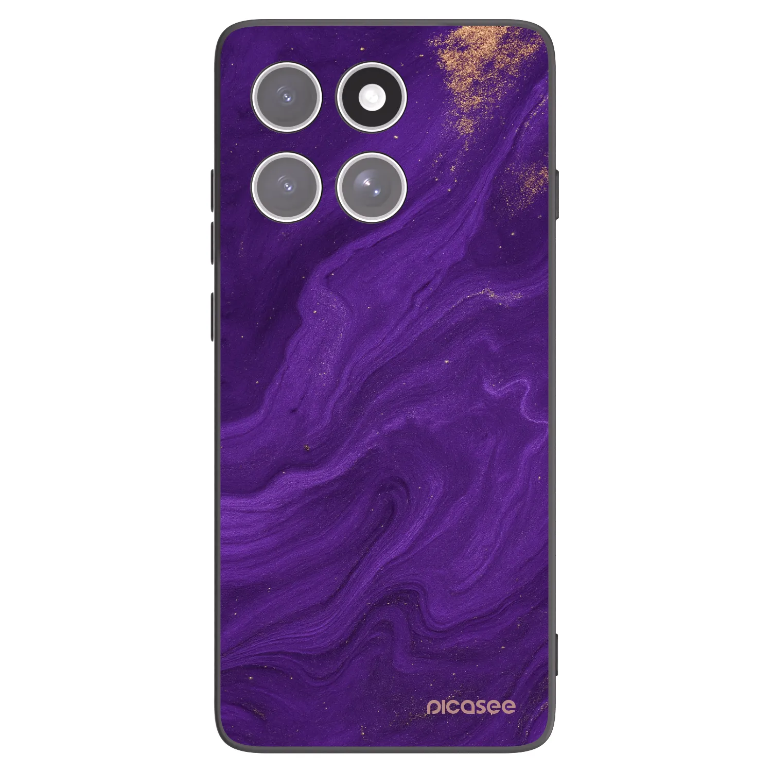 Picasee silikonowe czarne etui na Motorola Edge 60 Fusion - Purple