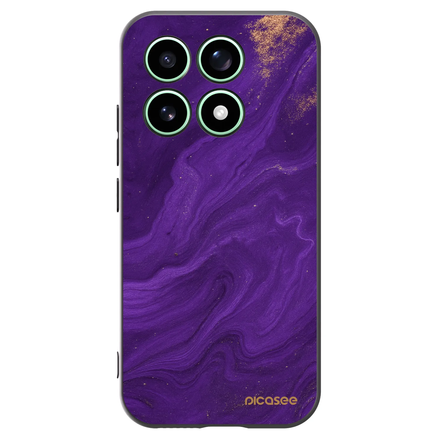 Picasee silikonowe czarne etui na Xiaomi 17 - Purple