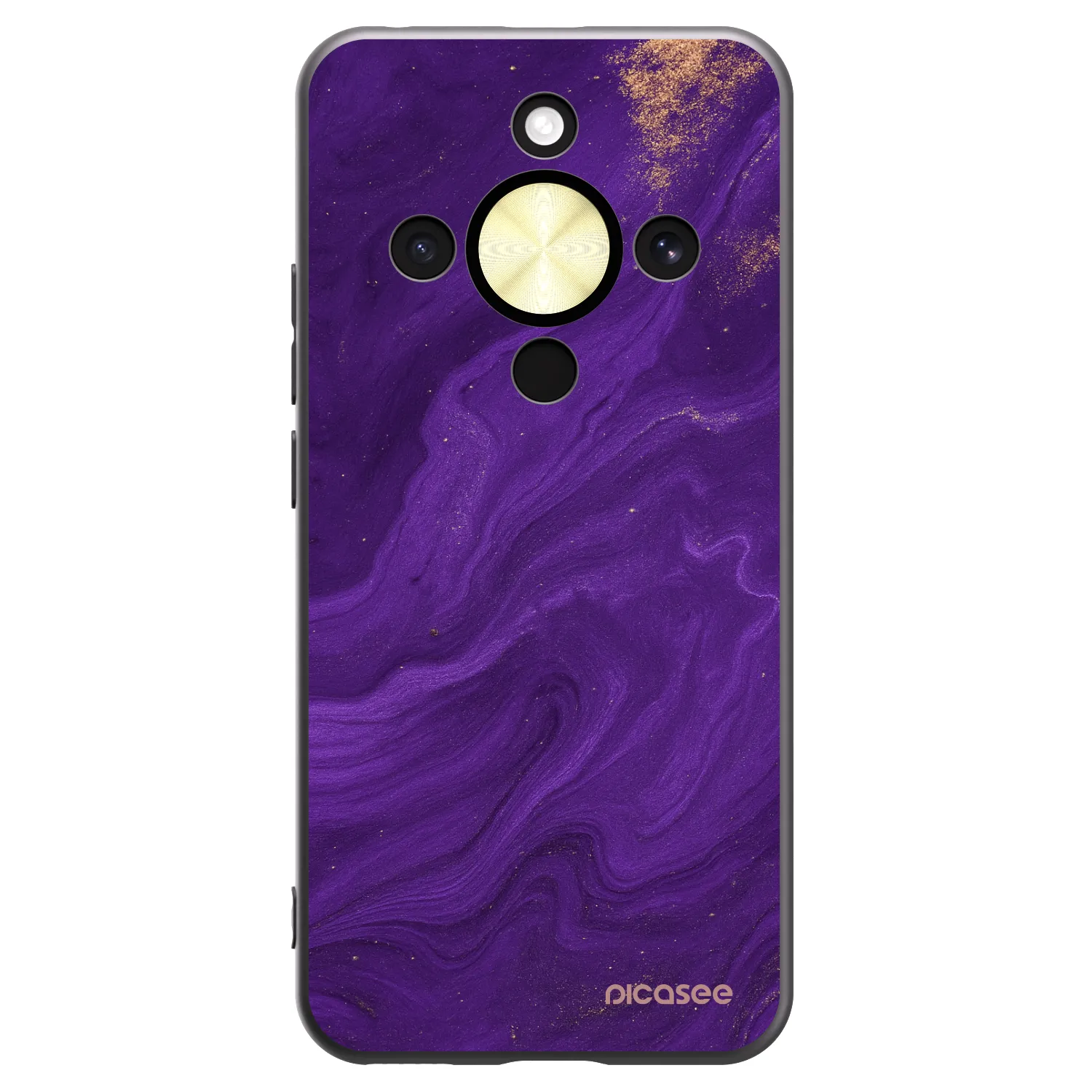 Picasee silikonowe czarne etui na Honor Magic8 Lite 5G - Purple