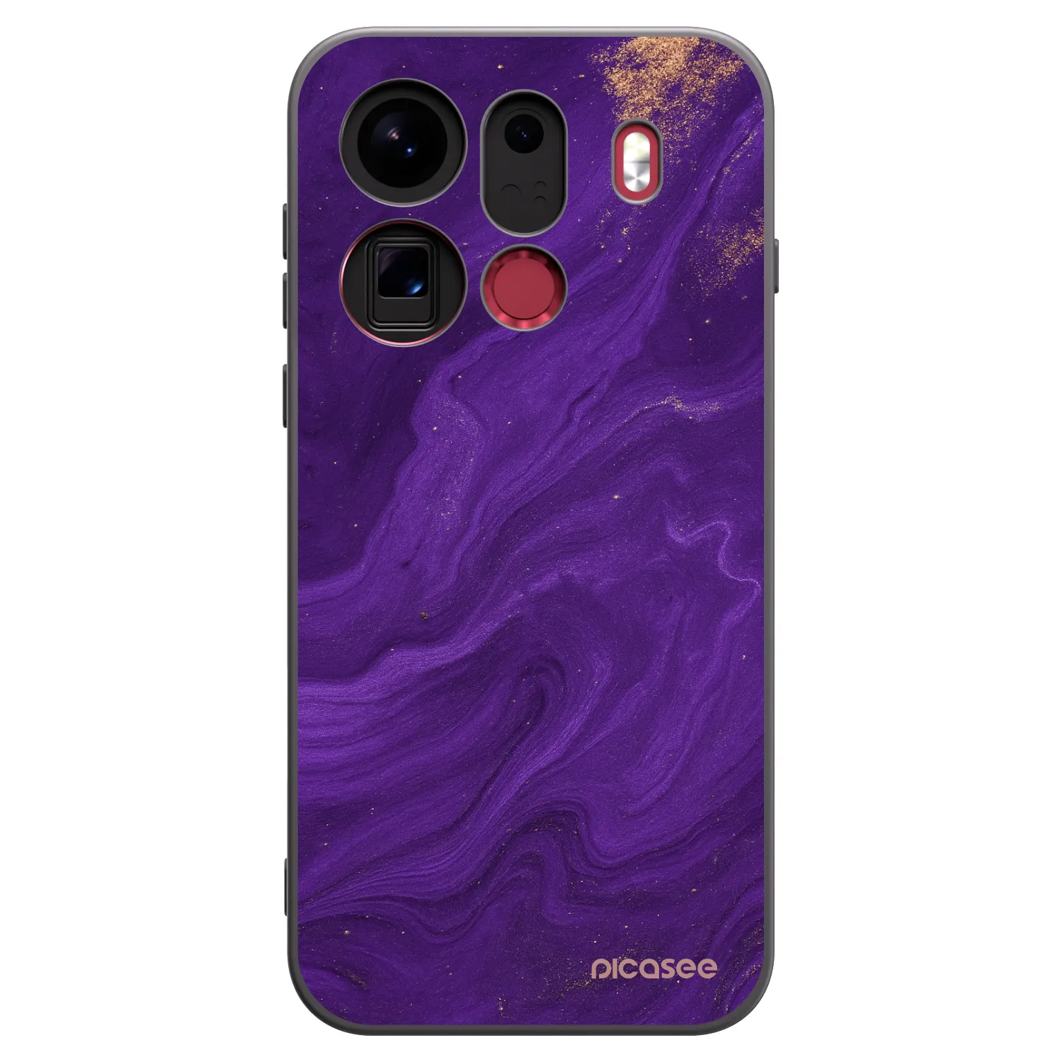 Picasee silikonowe czarne etui na OPPO Find X9 Pro - Purple