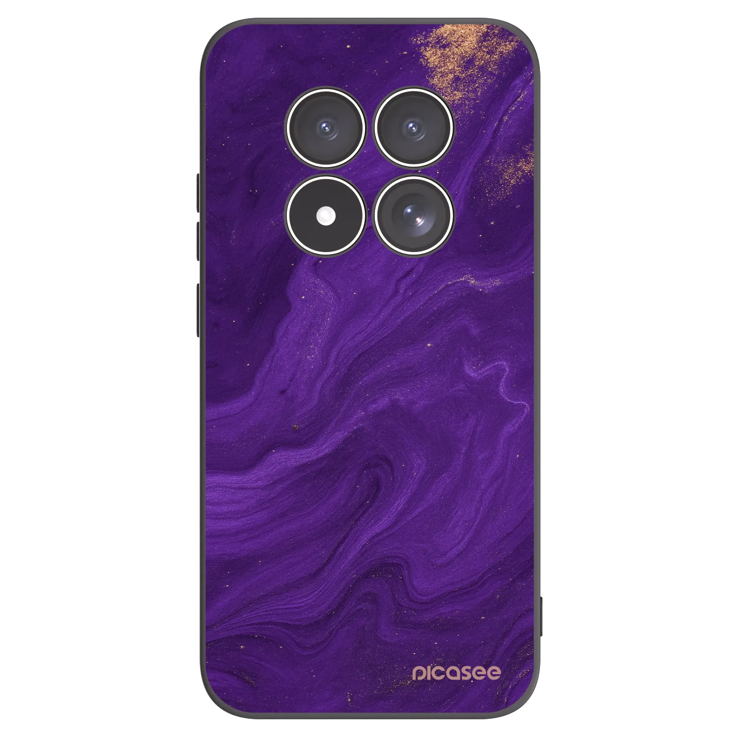 Picasee silikonowe czarne etui na Xiaomi Redmi Note 15 Pro 5G - Purple