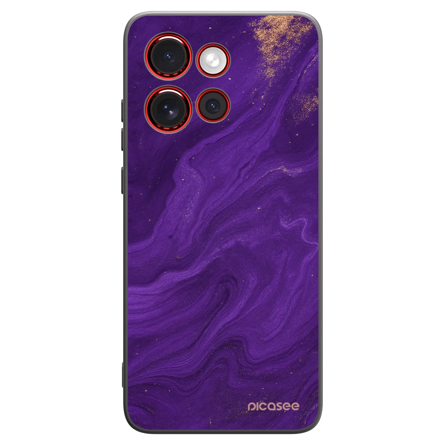 Picasee silikonowe czarne etui na Motorola Edge 60 Neo 5G - Purple