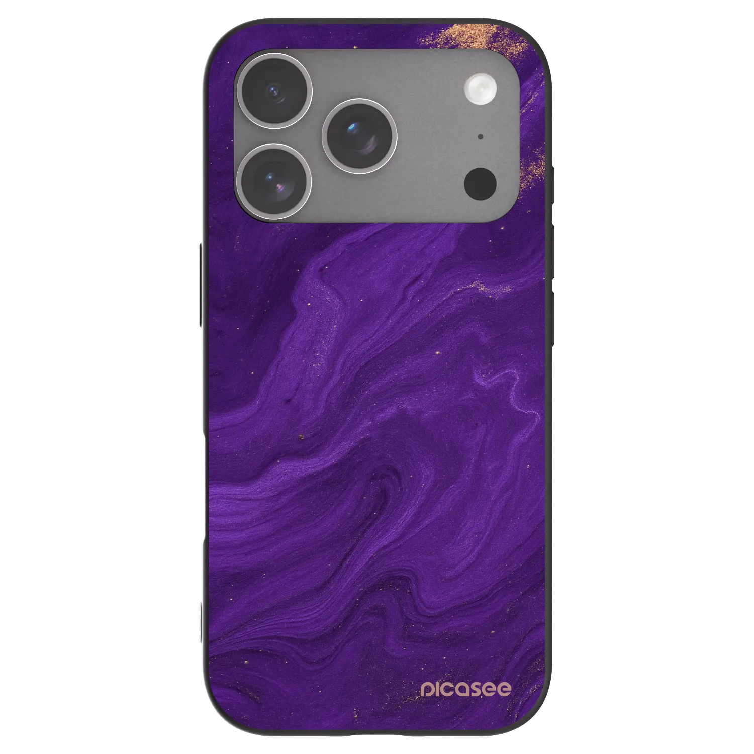 Picasee silikonowe czarne etui na Apple iPhone 18 Pro - Purple