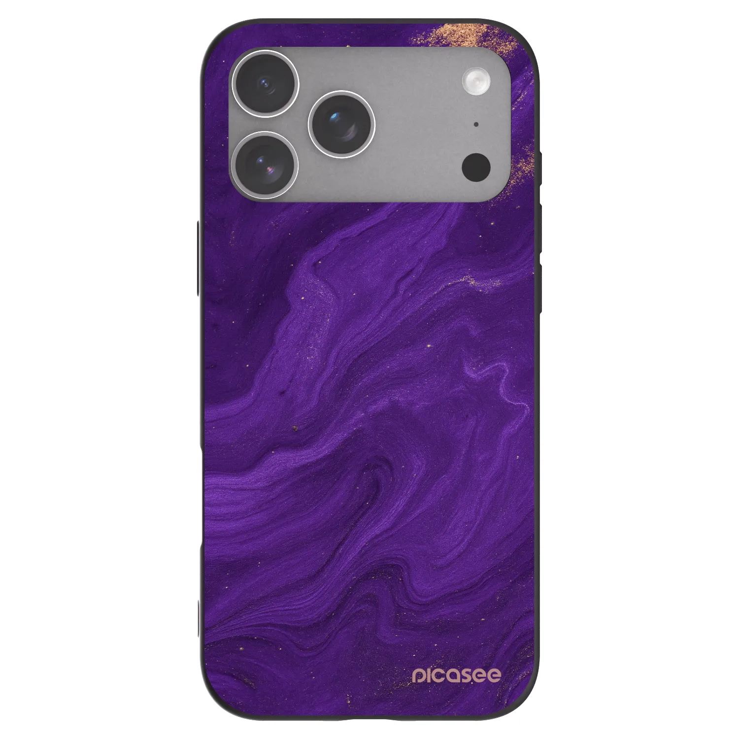 Picasee silikonowe czarne etui na Apple iPhone 18 Pro Max - Purple
