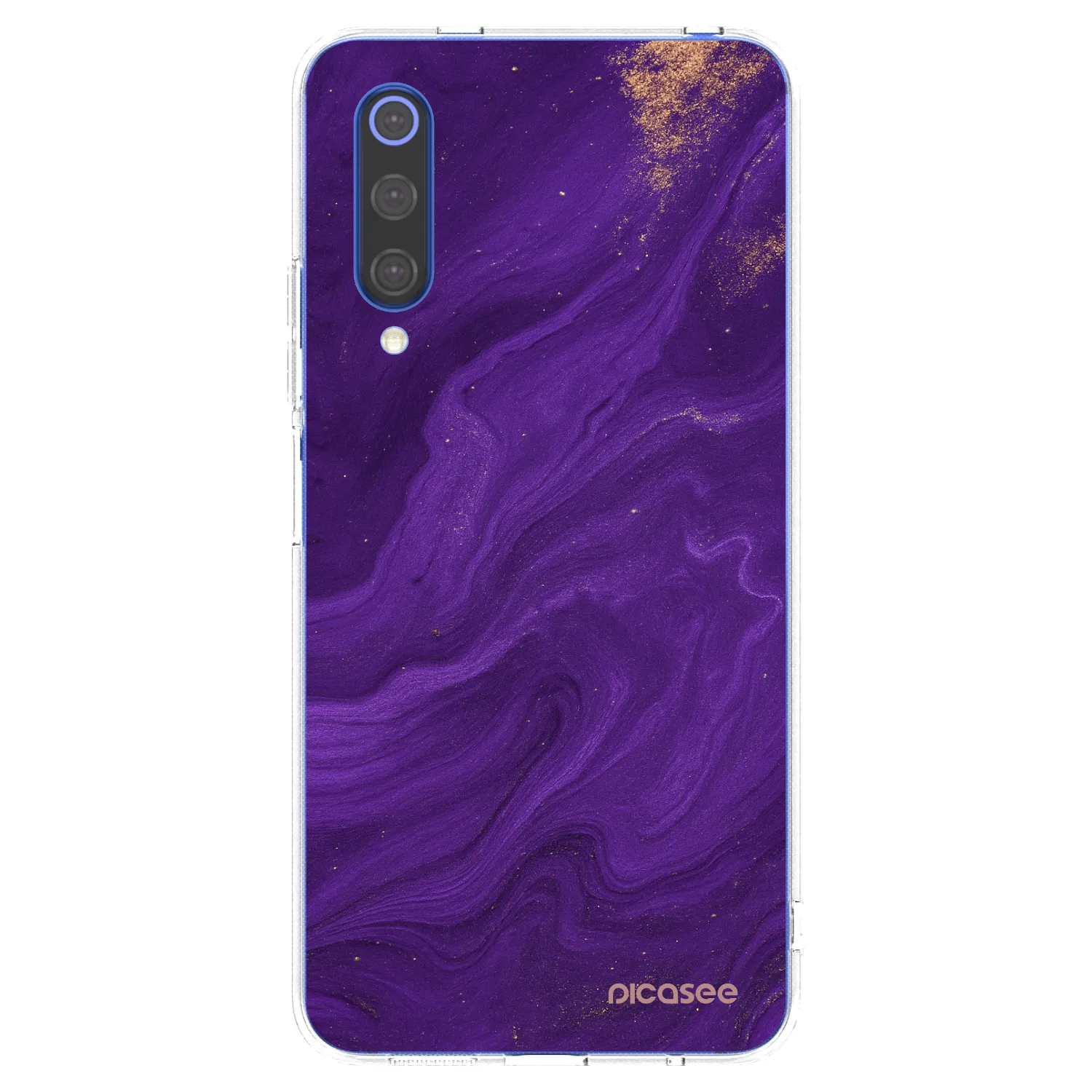 Picasee silikonowe przeźroczyste etui na Xiaomi Mi 9 SE - Purple