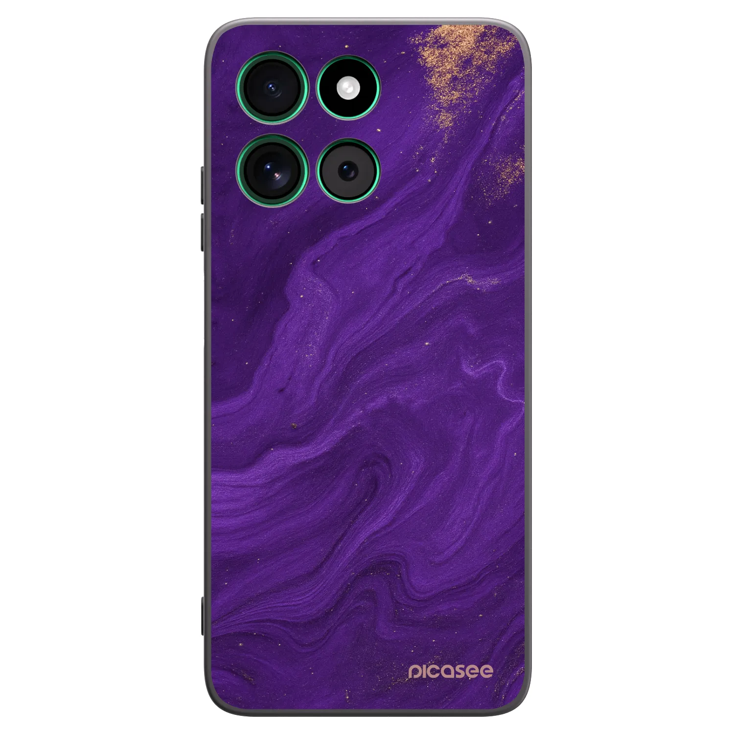 Picasee silikonowe czarne etui na Motorola Moto G57 Power - Purple