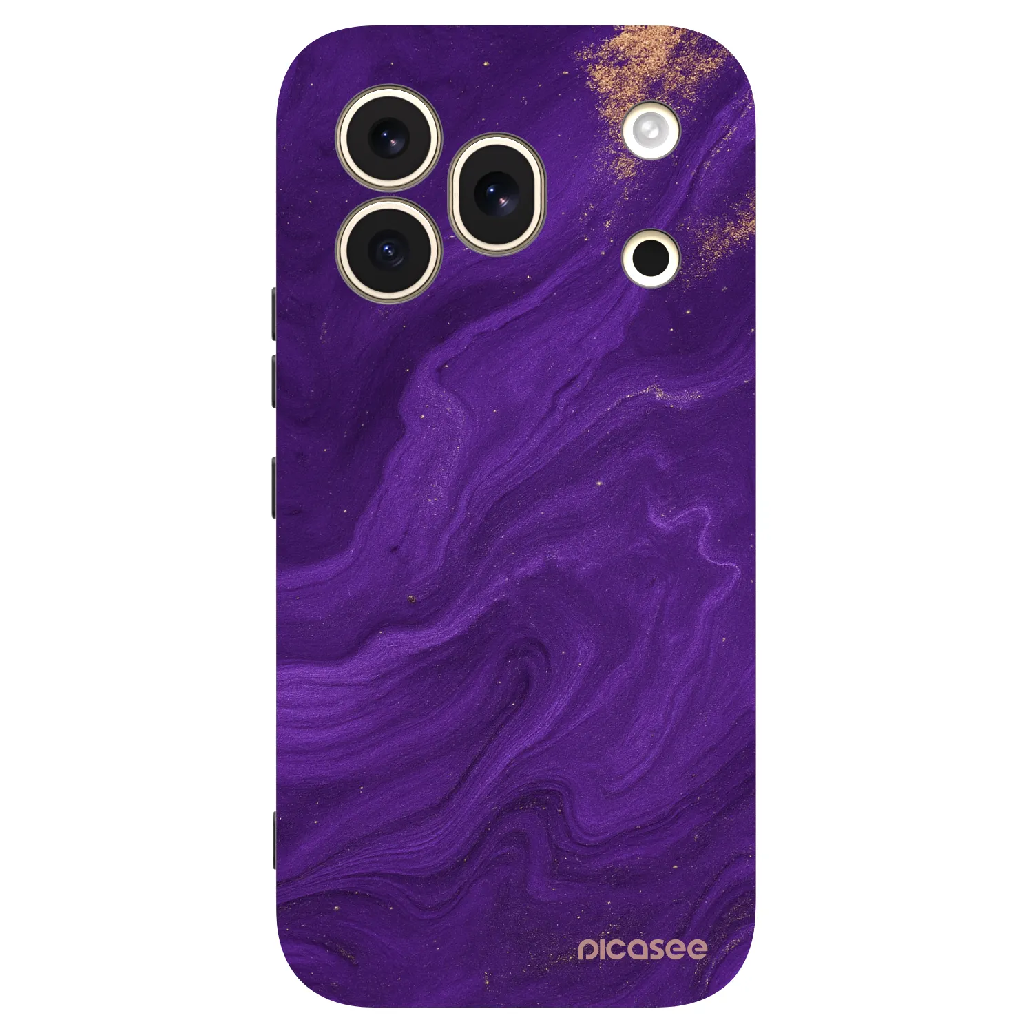 Picasee silikonowe czarne etui na Honor 600 Pro - Purple