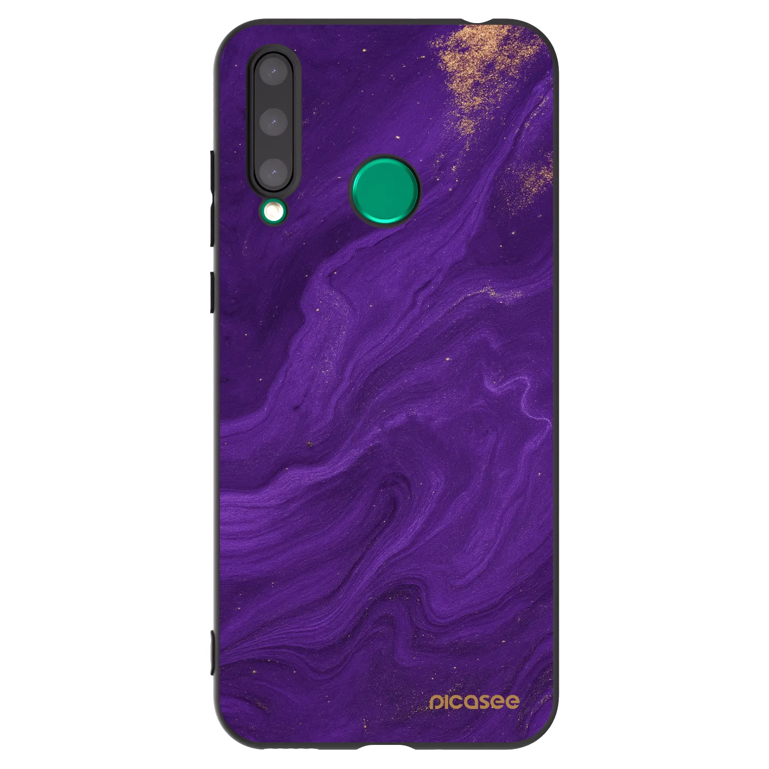 Picasee silikonowe czarne etui na Honor 20 Lite - Purple