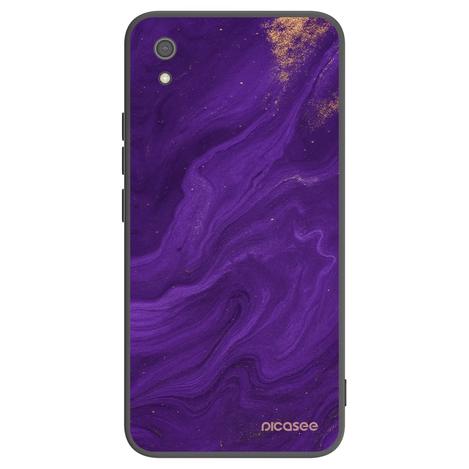 Picasee silikonowe czarne etui na Xiaomi Redmi 7A - Purple