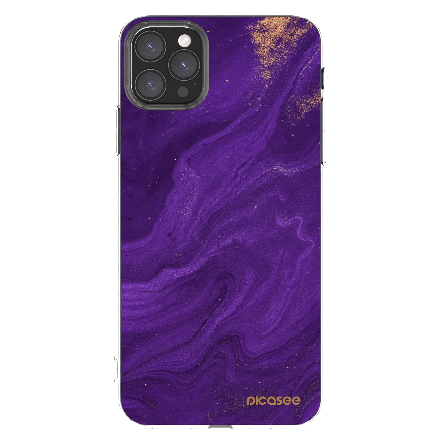 Picasee silikonowe przeźroczyste etui na Apple iPhone 11 Pro Max - Purple