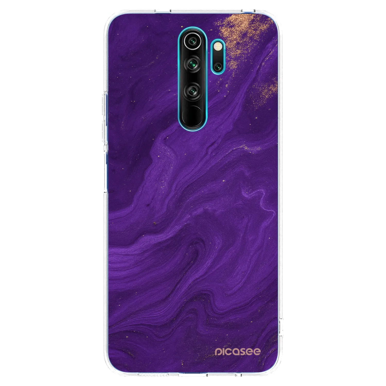 Picasee silikonowe przeźroczyste etui na Xiaomi Redmi Note 8 Pro - Purple