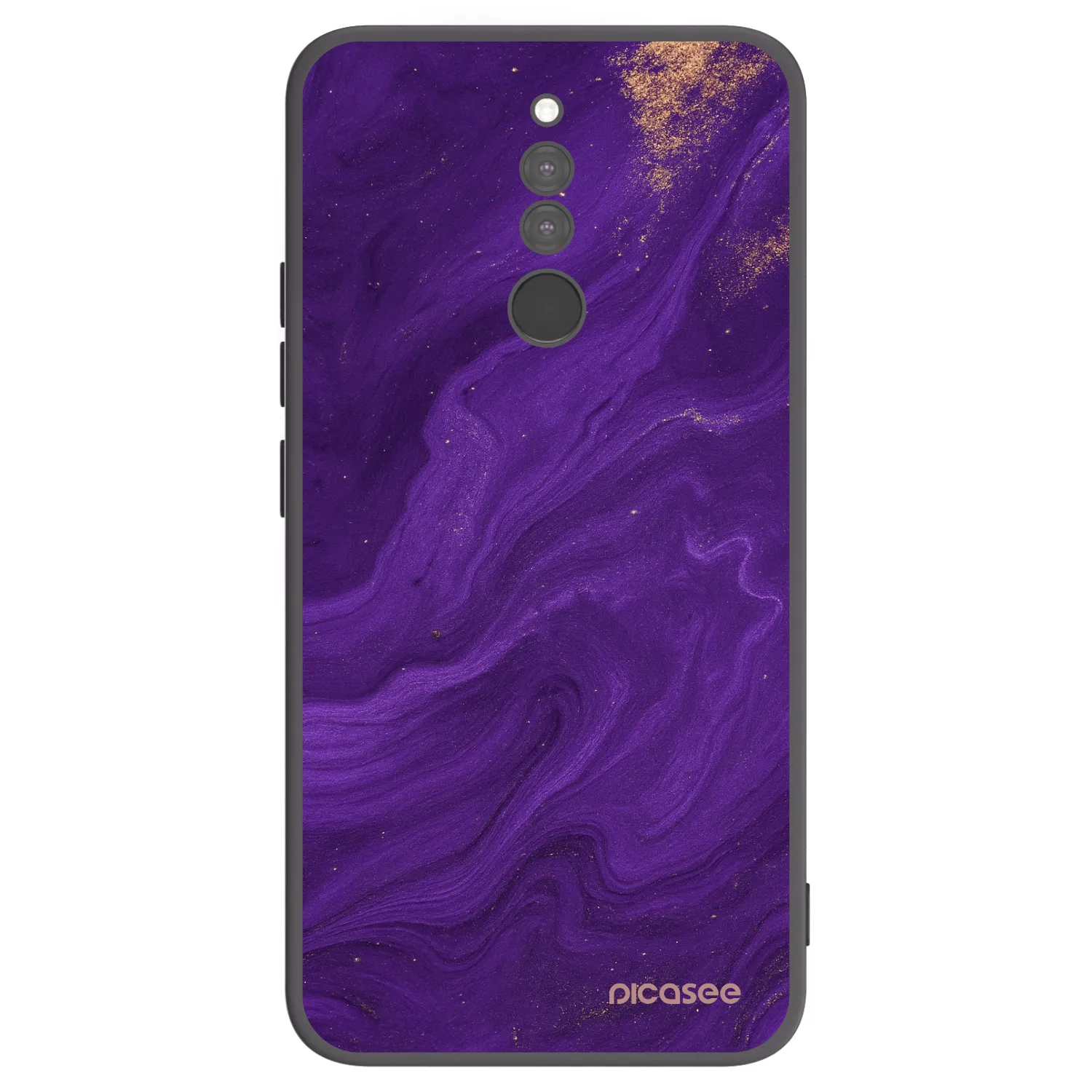 Picasee silikonowe czarne etui na Xiaomi Redmi 8 - Purple