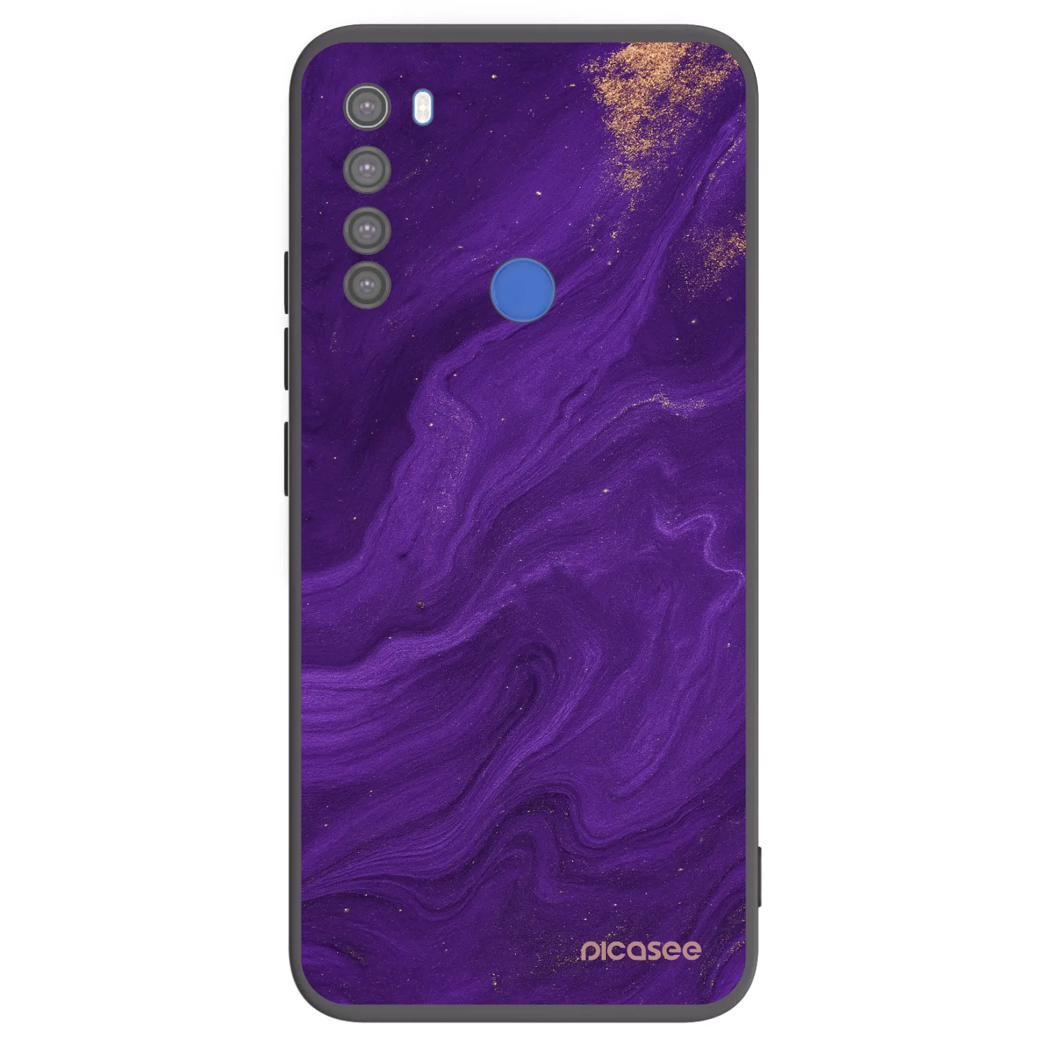 Picasee silikonowe czarne etui na Xiaomi Redmi Note 8T - Purple