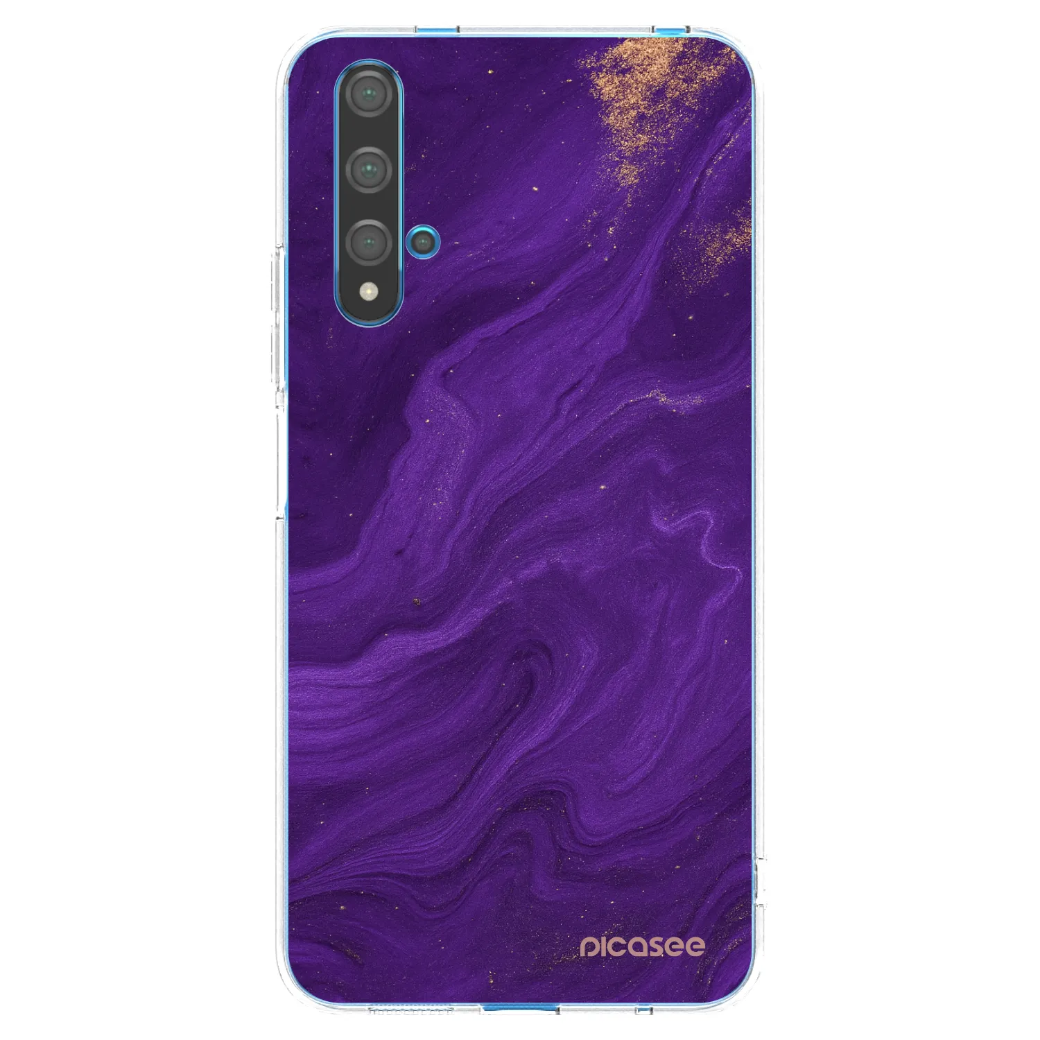 Picasee silikonowe przeźroczyste etui na Huawei Nova 5T - Purple