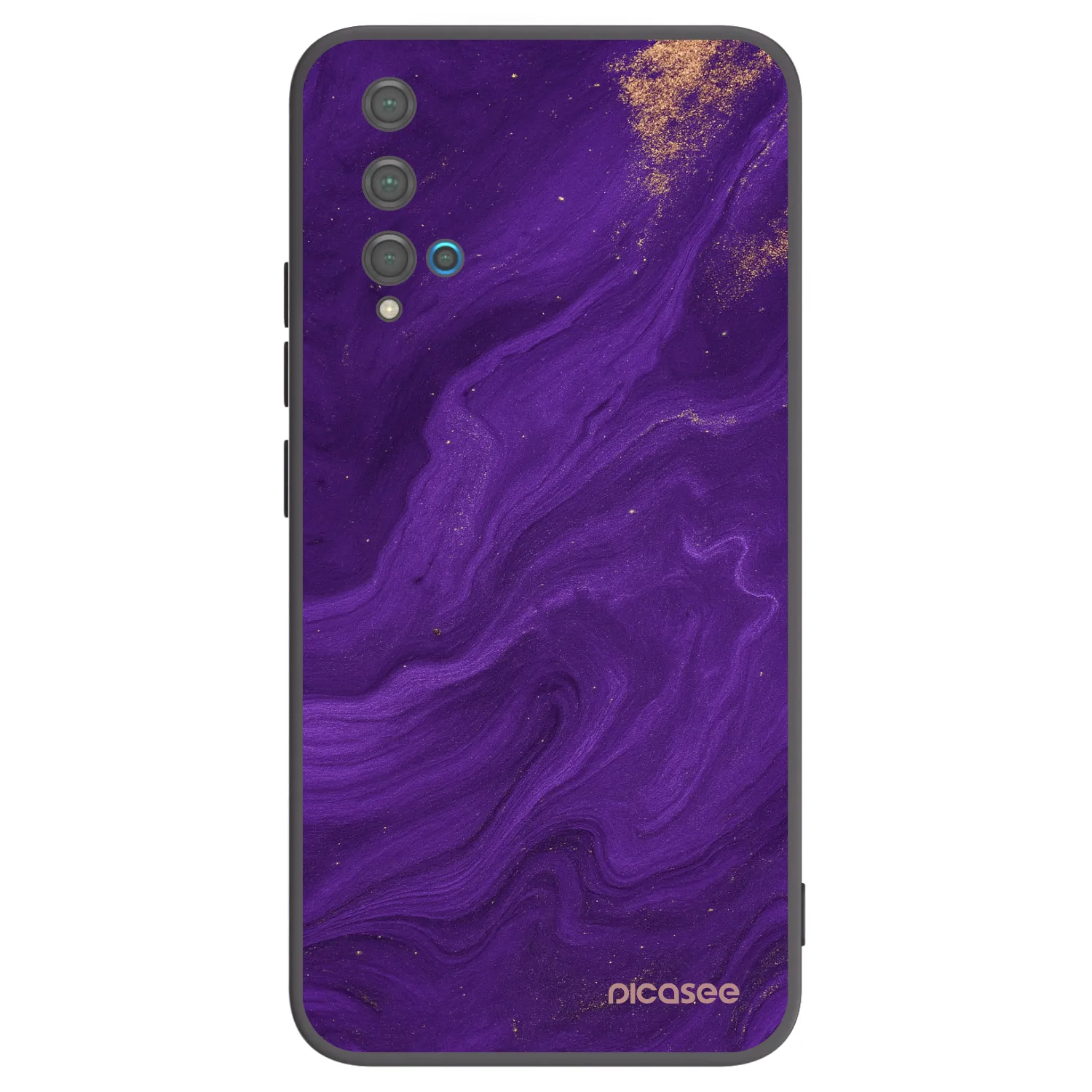 Picasee silikonowe czarne etui na Huawei Nova 5T - Purple