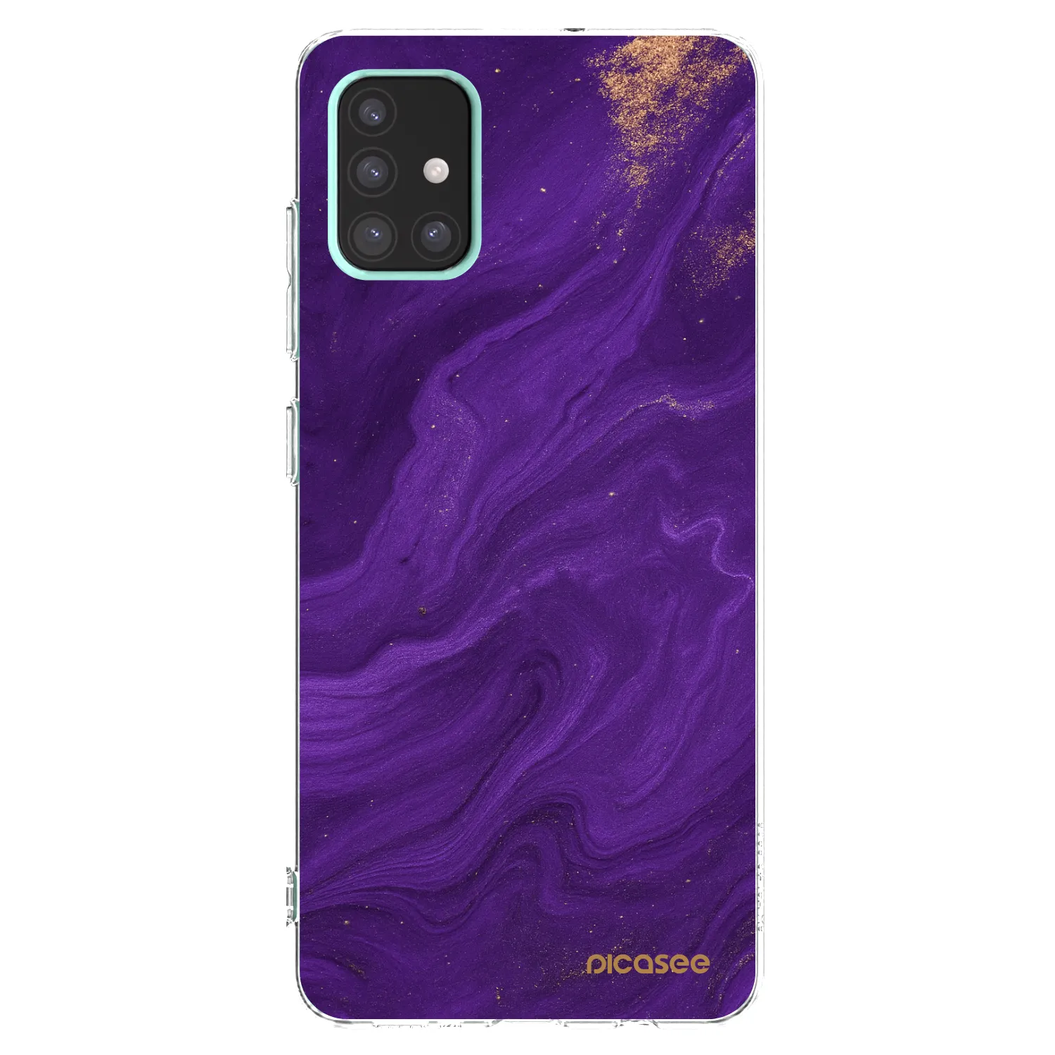 Picasee silikonowe przeźroczyste etui na Samsung Galaxy A51 A515F - Purple