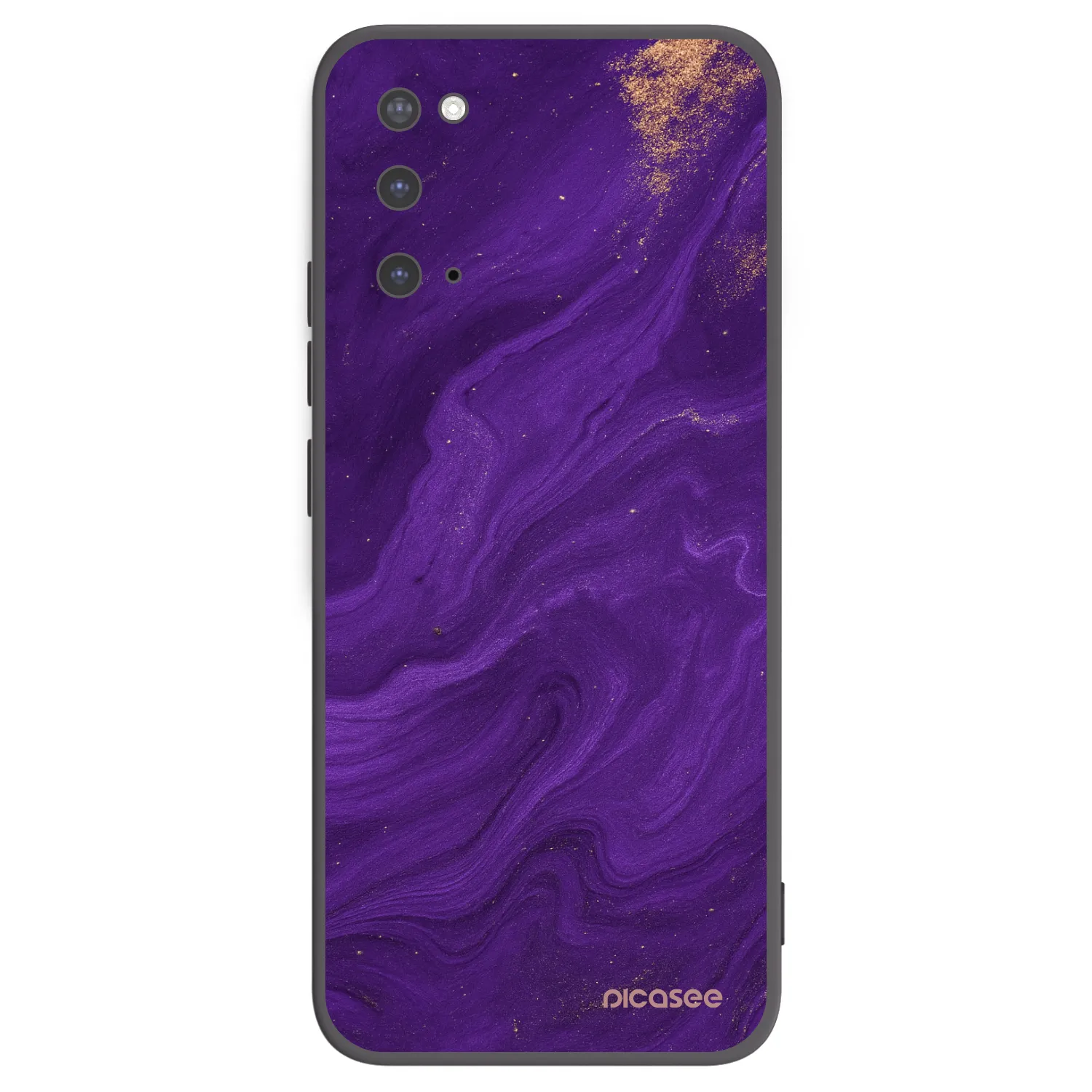 Picasee silikonowe czarne etui na Samsung Galaxy S20 G980F - Purple