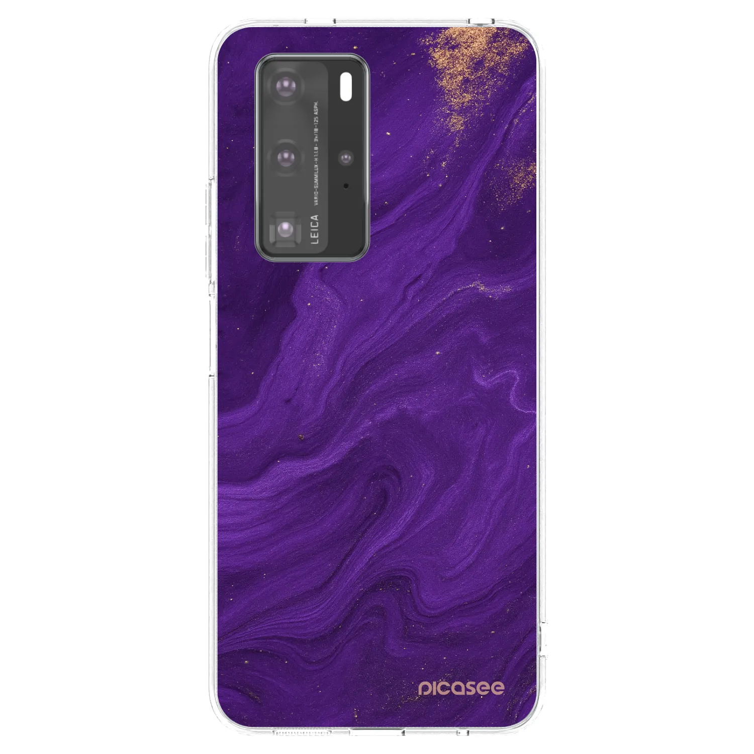 Picasee silikonowe przeźroczyste etui na Huawei P40 Pro - Purple