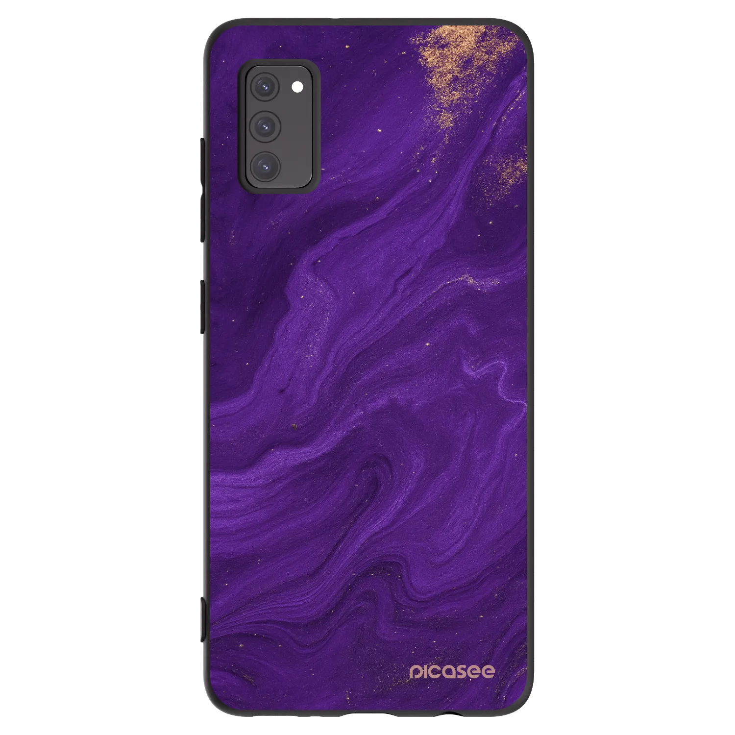 Picasee silikonowe czarne etui na Samsung Galaxy A41 A415F - Purple