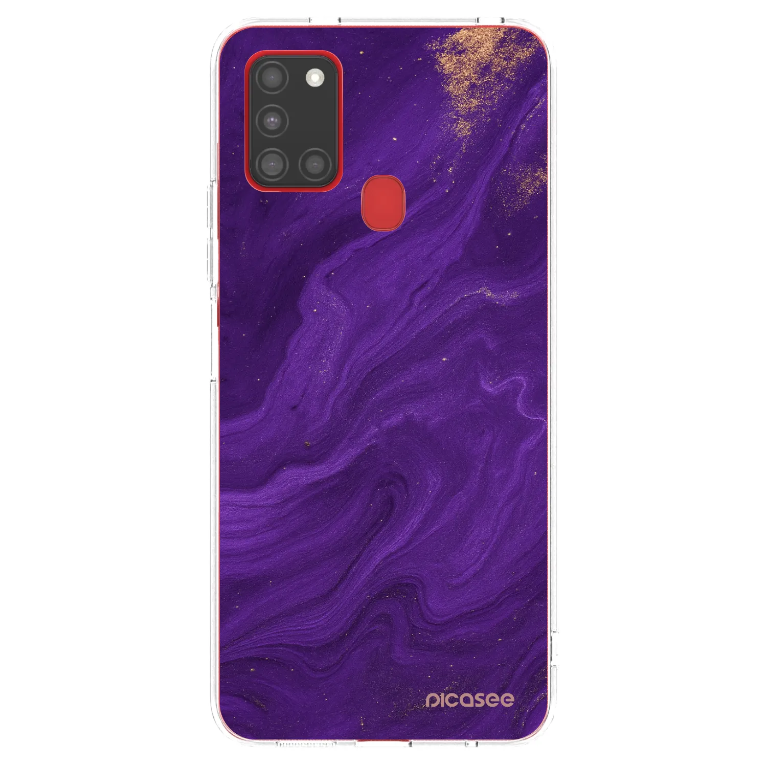 Picasee silikonowe przeźroczyste etui na Samsung Galaxy A21s - Purple