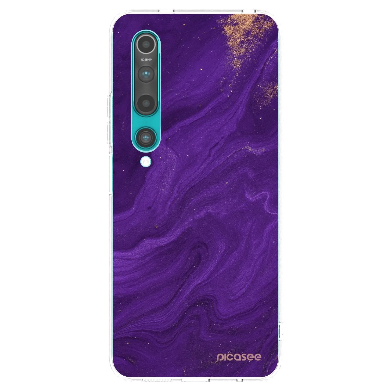 Picasee silikonowe przeźroczyste etui na Xiaomi Mi 10 - Purple
