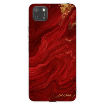 Picasee silikonowe przeźroczyste etui na Huawei Y5P - Red