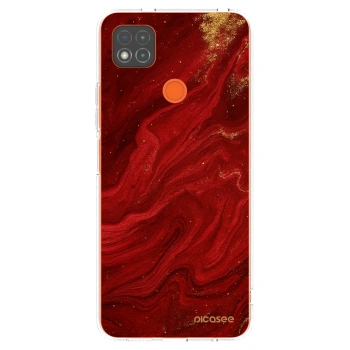 Picasee silikonowe przeźroczyste etui na Xiaomi Redmi 9C - Red