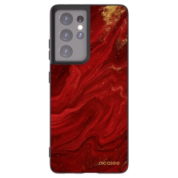 Picasee silikonowe czarne etui na Samsung Galaxy S21 Ultra 5G G998B - Red