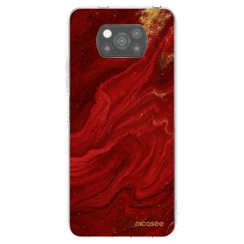 Picasee silikonowe czarne etui na Xiaomi Poco X3 Pro - Red