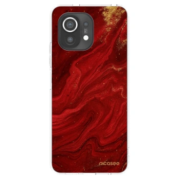Picasee silikonowe przeźroczyste etui na Xiaomi Mi 11 - Red