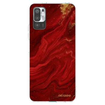 Picasee silikonowe przeźroczyste etui na Xiaomi Redmi Note 10 5G - Red