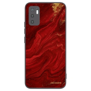 Picasee silikonowe czarne etui na Xiaomi Redmi Note 10 5G - Red