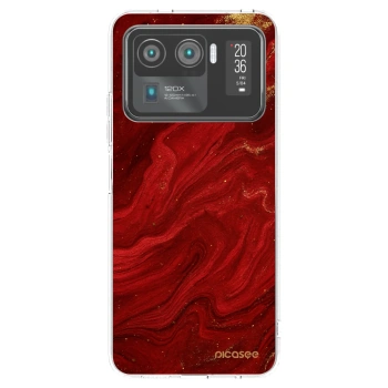 Picasee silikonowe przeźroczyste etui na Xiaomi Mi 11 Ultra - Red