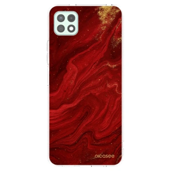 Picasee silikonowe przeźroczyste etui na Samsung Galaxy A22 A226B 5G - Red