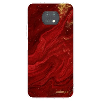 Picasee silikonowe przeźroczyste etui na Xiaomi Redmi Note 9T - Red