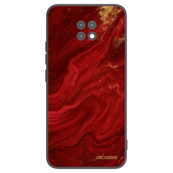 Picasee silikonowe czarne etui na Xiaomi Redmi Note 9T - Red