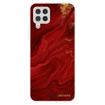 Picasee silikonowe przeźroczyste etui na Samsung Galaxy A22 A225F 4G - Red