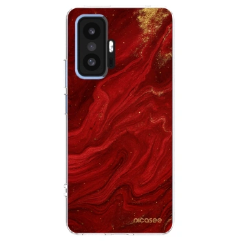 Picasee silikonowe przeźroczyste etui na Xiaomi 11T Pro - Red