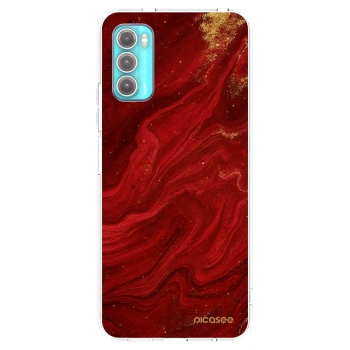 Picasee silikonowe przeźroczyste etui na Motorola Moto G60 - Red