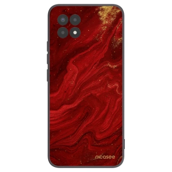 Picasee silikonowe czarne etui na Realme 8i - Red